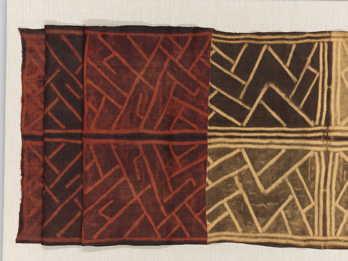 Man's Ceremonial Wrapper, Raffia palm fiber, pigment, Kuba peoples