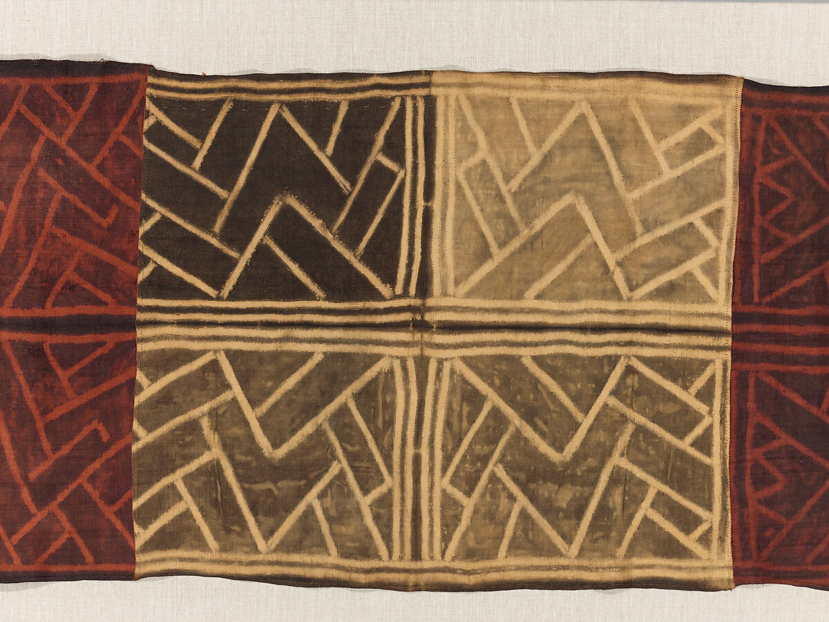 Man's Ceremonial Wrapper, Raffia palm fiber, pigment, Kuba peoples