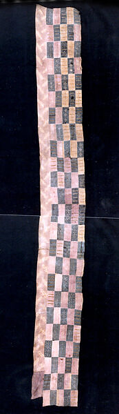 Ceremonial Wrapper ("Tcaka"), Raffia palm fiber, pigment, Kuba peoples, Bushoong group 
