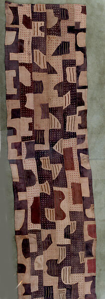 Ceremonial Wrapper, Raffia palm fiber, pigment, Kuba peoples 
