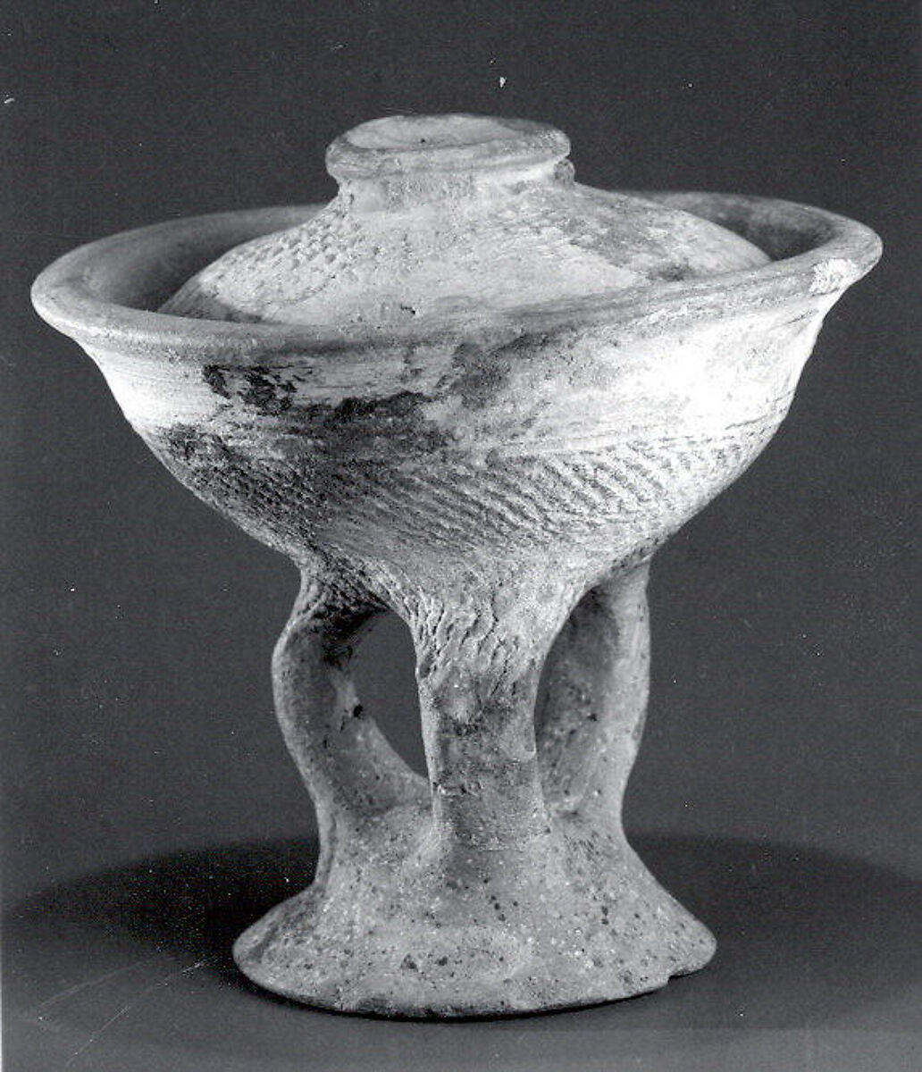 Vessel Lid, Terracotta, Dogon or Tellem  peoples (?)