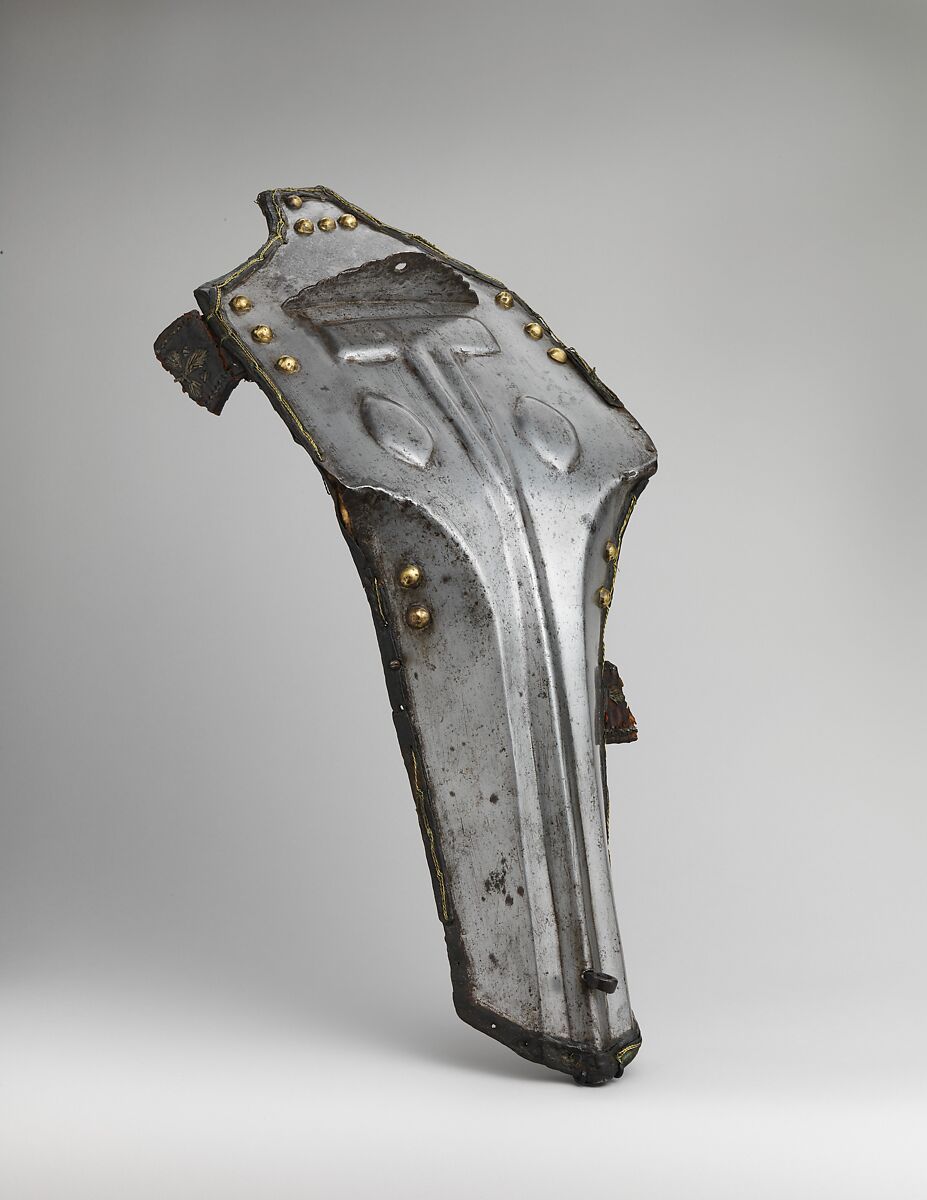 Shaffron (Head Defense) for a Camel, Steel, copper alloy, leather, Turkish