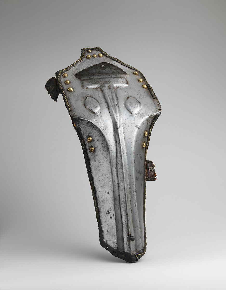 Shaffron (Head Defense) for a Camel, Steel, copper alloy, leather, Turkish