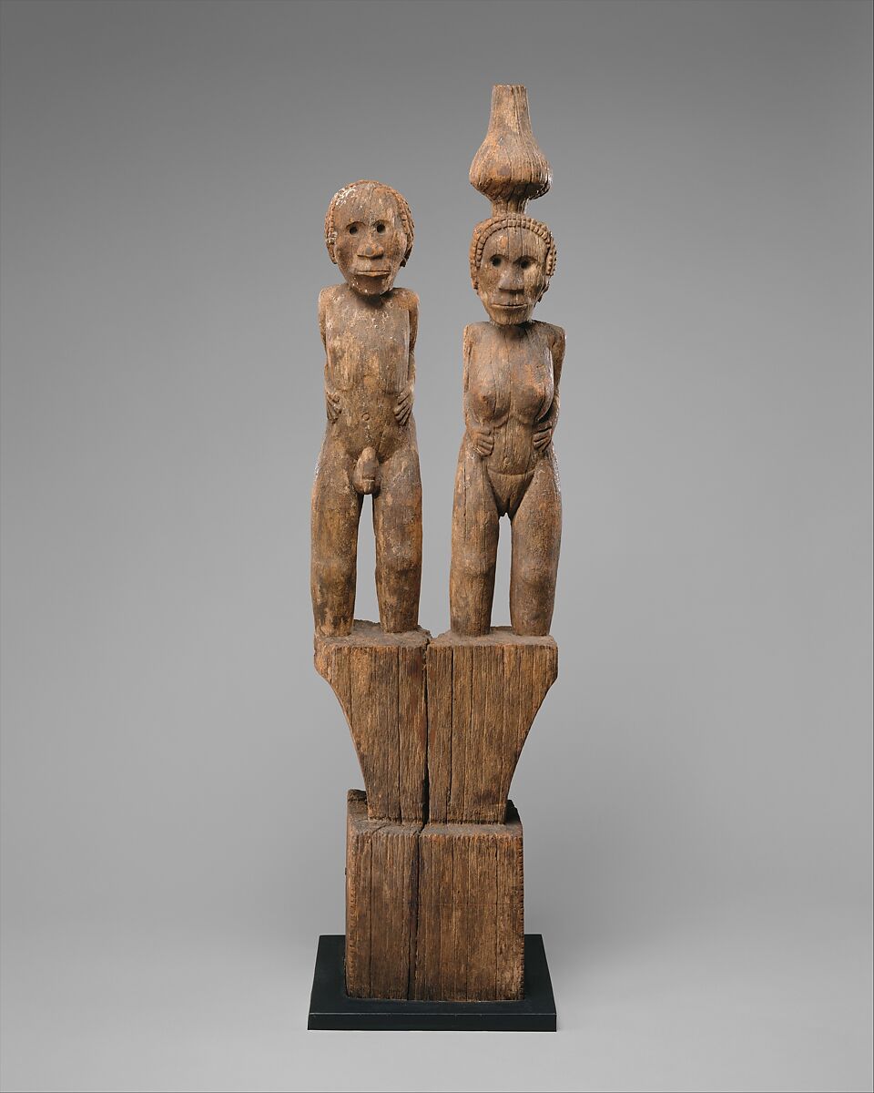 Couple, Wood, pigment, Sakalava peoples 