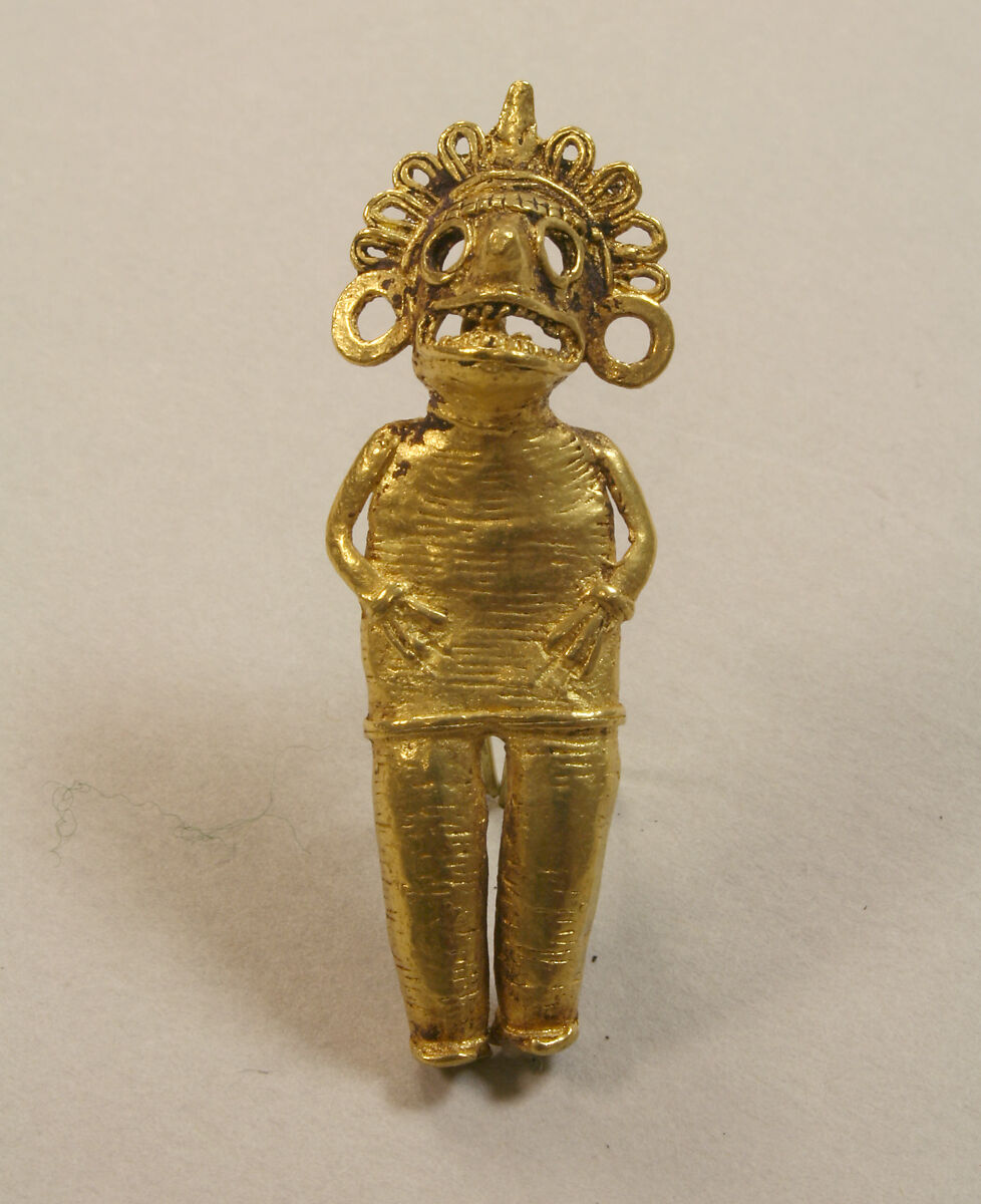 Figure pendant, Gold, Colima or Mixtec  