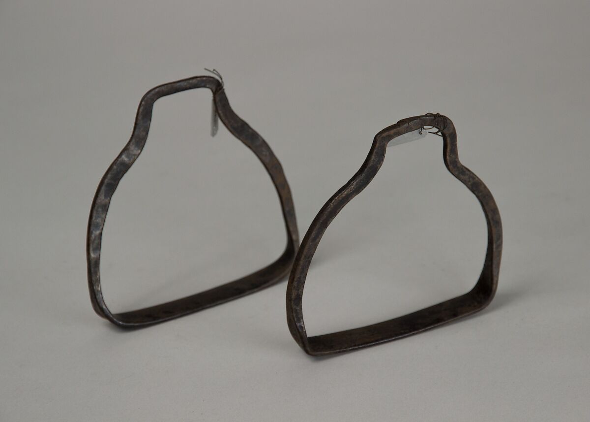 Pair of Stirrups, Iron, Indian