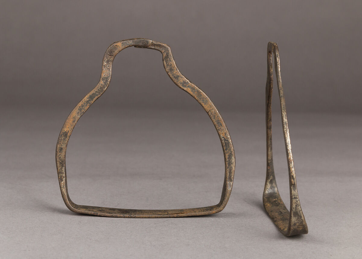 Pair of Stirrups, Iron, Indian 