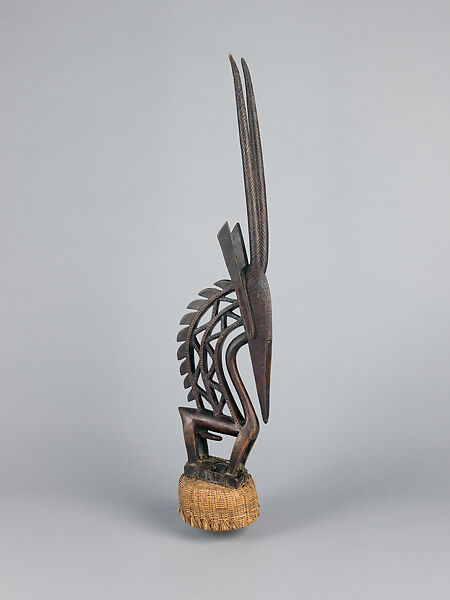 Headdress: Male Antelope (Ci Wara), Wood, fibers, Bamana peoples