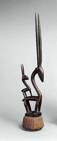 Headdress: Female Antelope (Ci Wara), Wood, fibers, Bamana peoples 