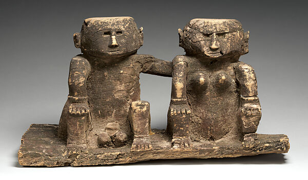 Ancestral Couple (Ana Deo), Wood, Nage 