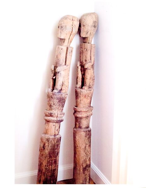 Post Figure, One of a Pair, Wood, Sumba Island 