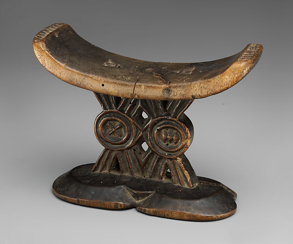 Headrest, Wood, Shona peoples 