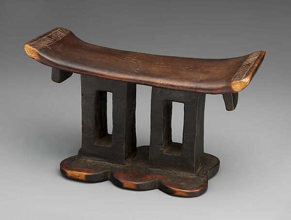 Headrest, Wood, Shona peoples 