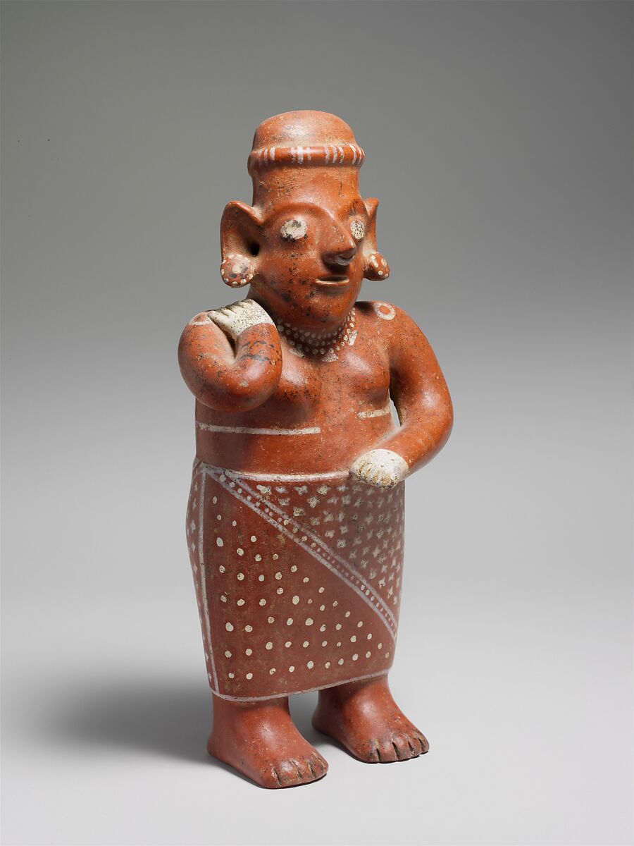 Standing Female Figure, Ceramic, slip, Tala-Tonalá