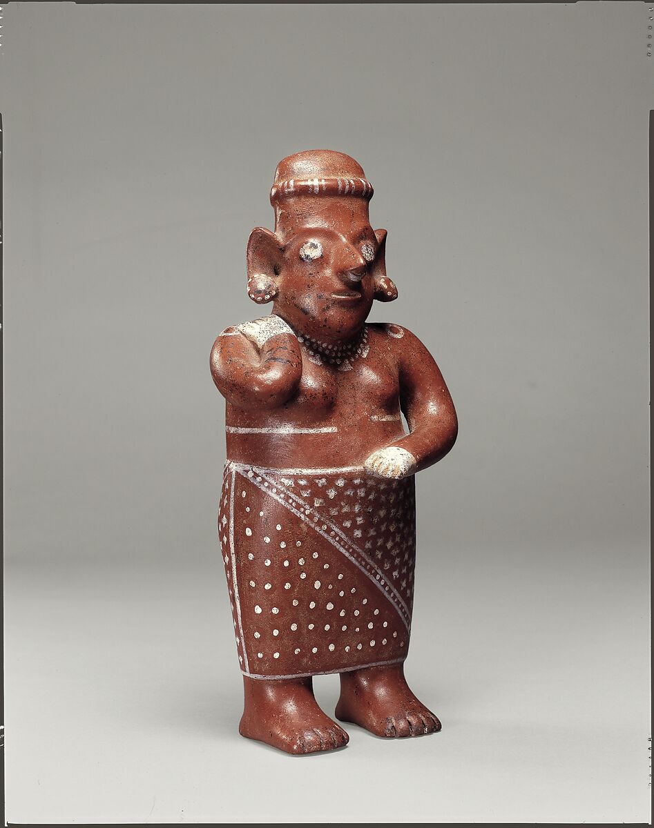 Standing female figure, Tala-Tonalá artist(s), Ceramic, slip, Tala-Tonalá