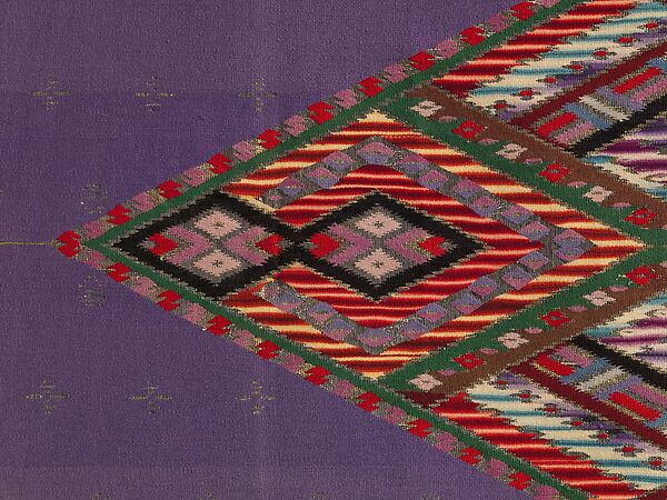 Saltillo Serape, Wool, cotton, metal, Saltillo