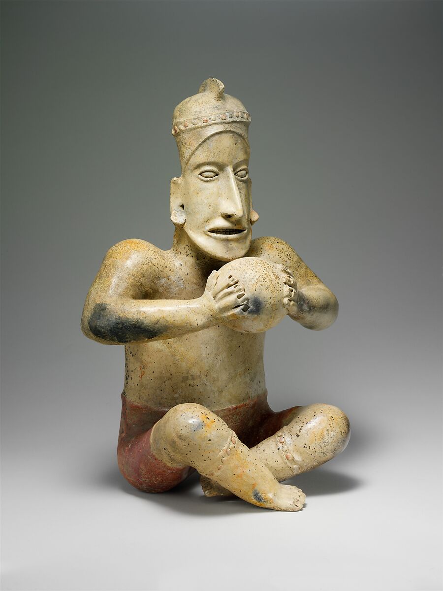 Seated Ballplayer, Ceramic, slip, Ameca-Etzatlán 