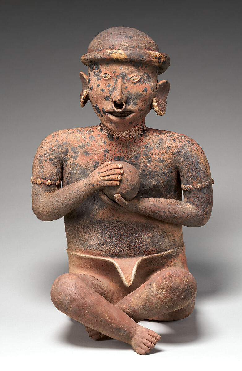 Seated Male Ancestor, Ceramic, Nayarit 