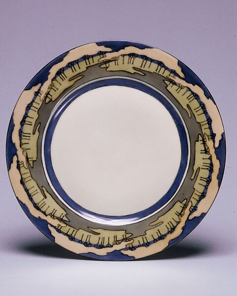 Plate, Maud Mason, Porcelain, overglaze enamel decoration, American