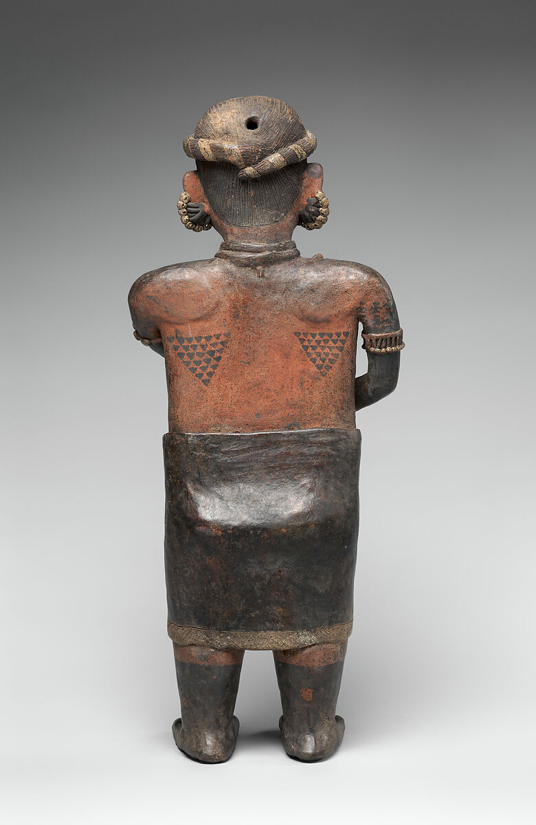 Standing Female Figure, Nayarit artist(s), Ceramic, slip, Nayarit