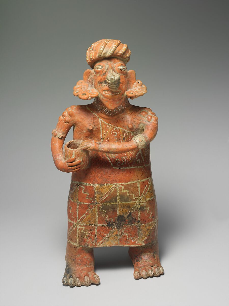 Female figure, Ixtlán del Río artist(s), Ceramic, slip, Nayarit