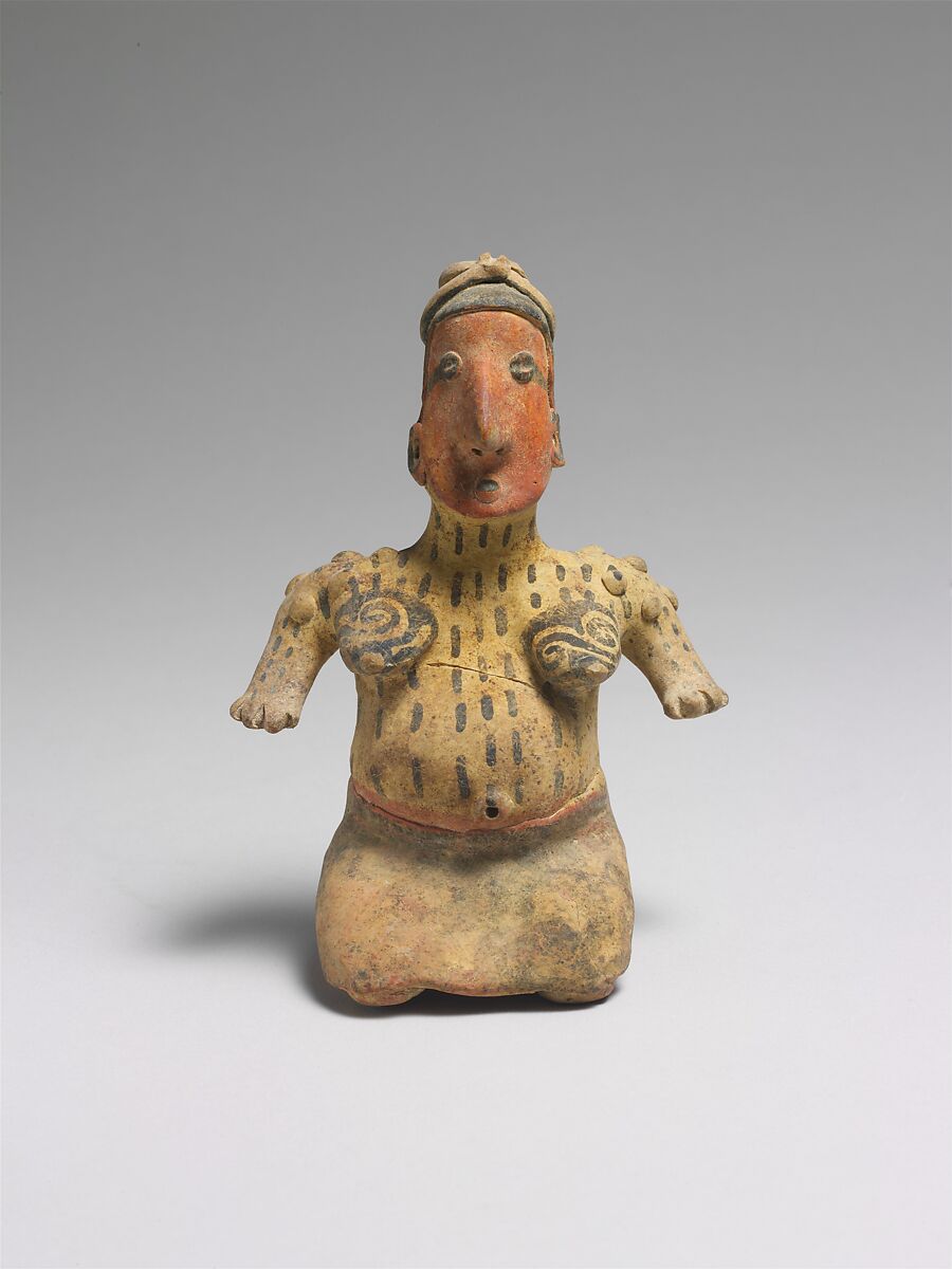 Kneeling Female Figure, Ceramic, San Sabastìan 