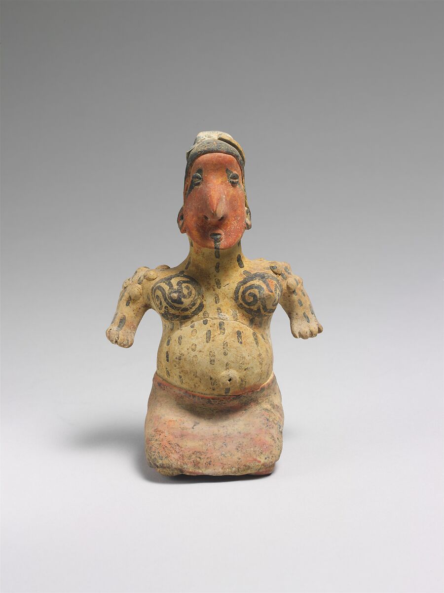 Kneeling Female Figure, Ceramic, San Sabastìan 