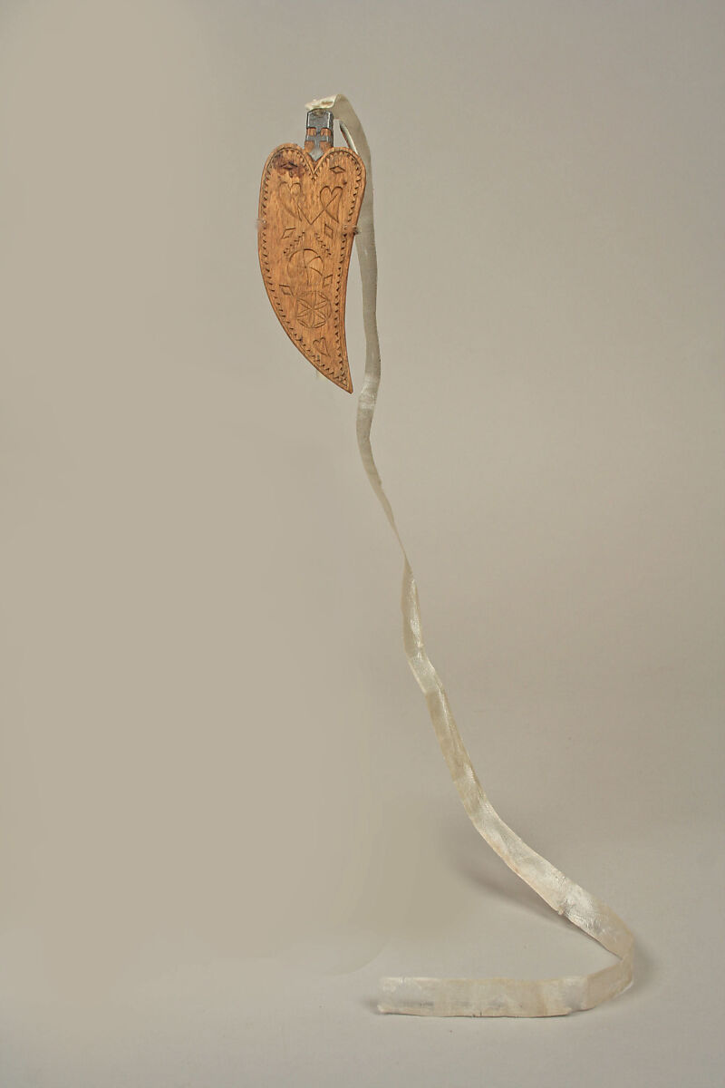 Bible Marker, Wood, metal, silk, Maliseet