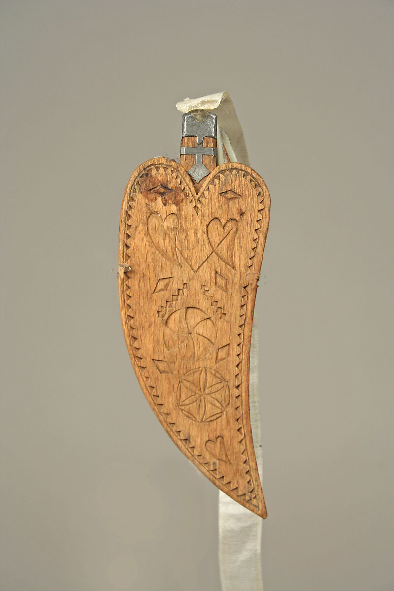 Bible Marker, Wood, metal, silk, Maliseet