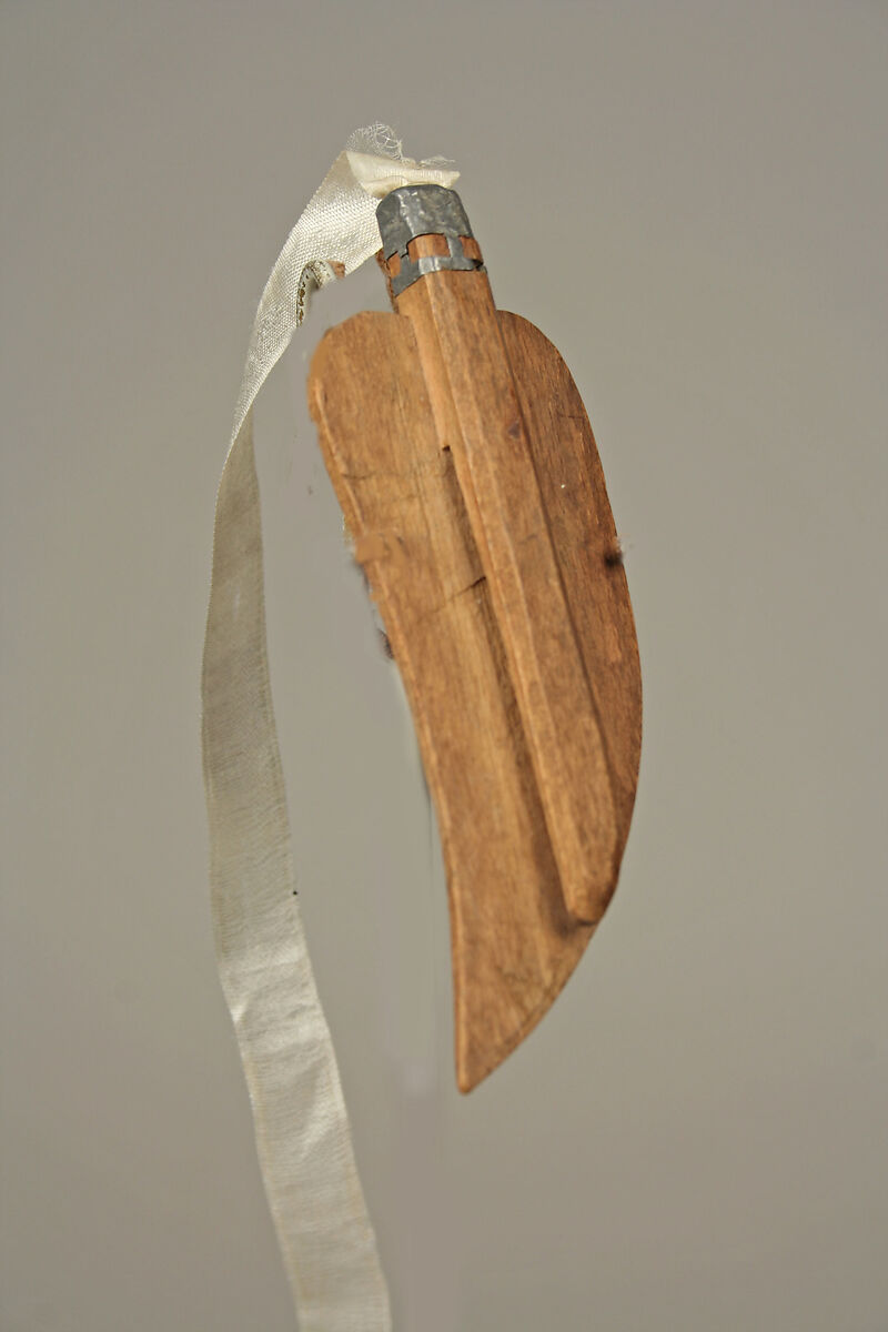 Bible Marker, Wood, metal, silk, Maliseet