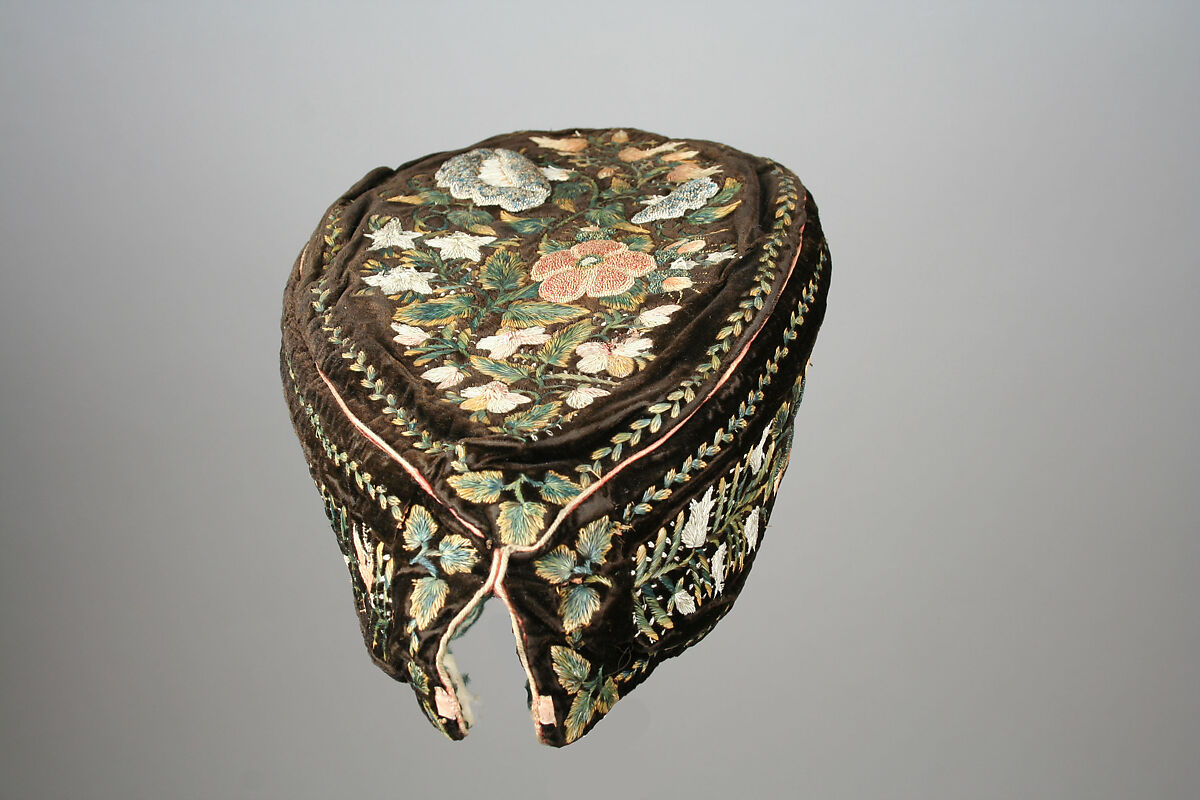 Glengarry-Style Cap, Wool, silk, moosehair, Huron