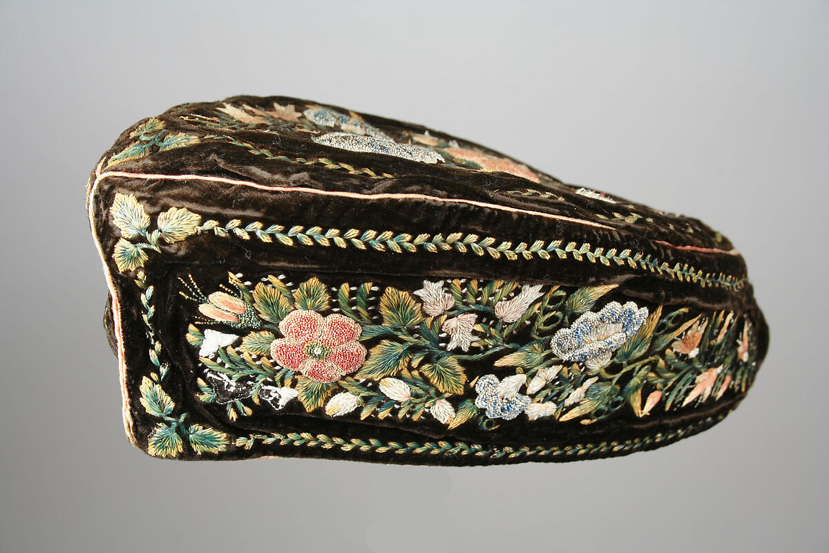 Glengarry-Style Cap, Wool, silk, moosehair, Huron