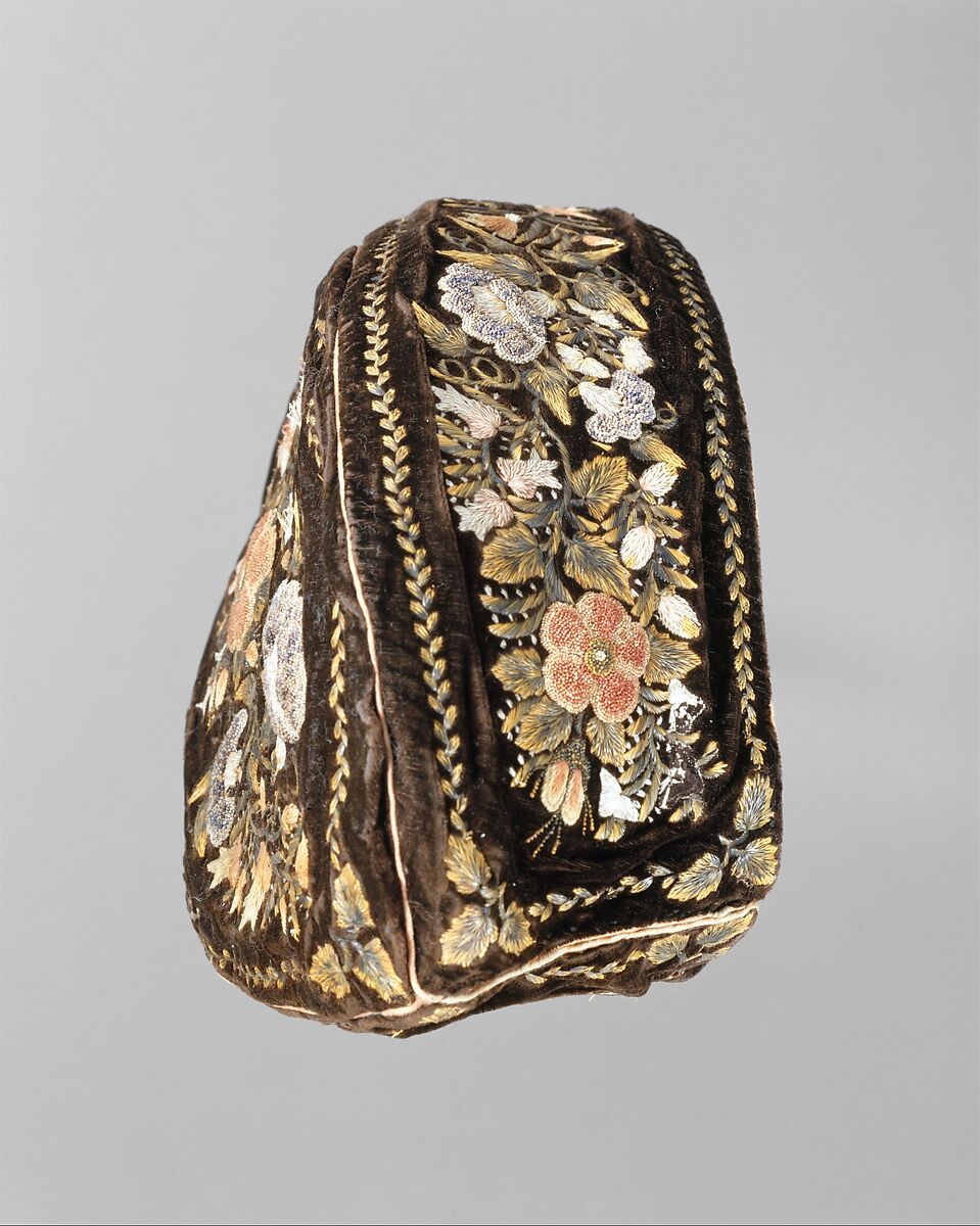 Glengarry-Style Cap, Wool, silk, moosehair, Huron