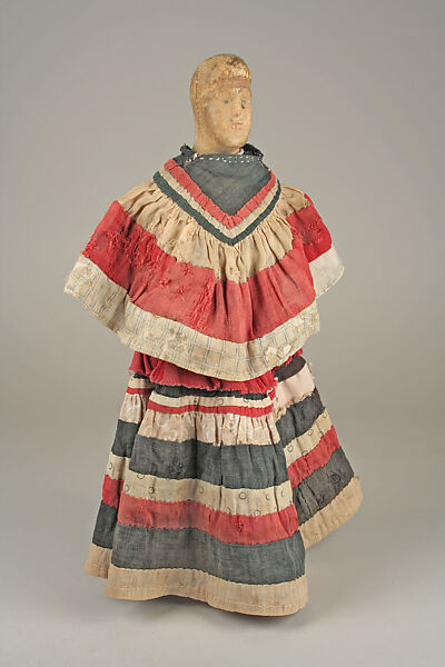 Doll, Wood, cotton, beads, Seminole
