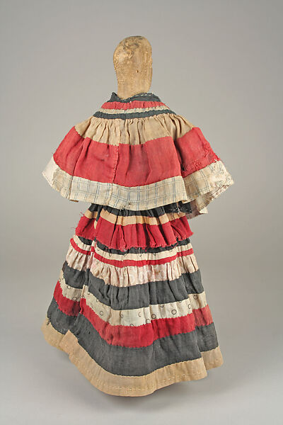 Doll, Wood, cotton, beads, Seminole