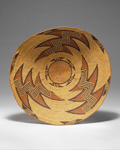 Basket Tray, Plant fiber, Yurok 