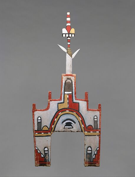 Tablita (includes attachment), Cotton, wood, pigment, Hopi 