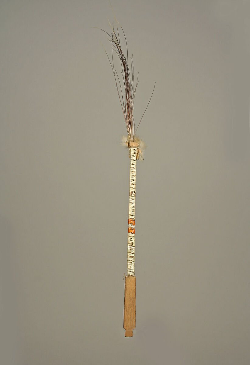 Feather Symbol, Wood, porcupine quill, feathers, Mesquakie or Potawatomi 
