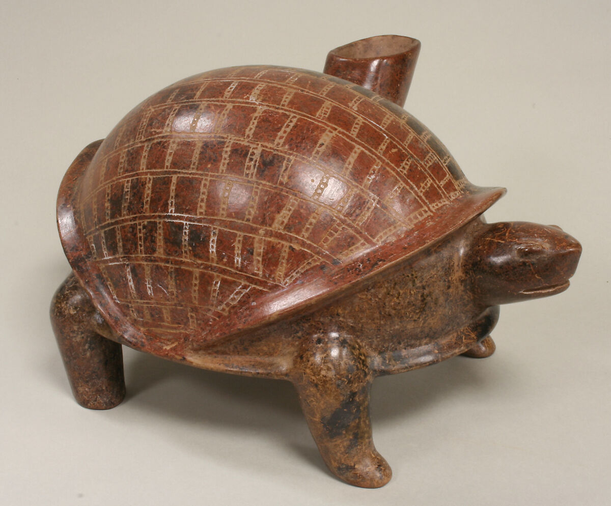 Turtle Vessel, Colima artist(s), Ceramic, slip, Colima