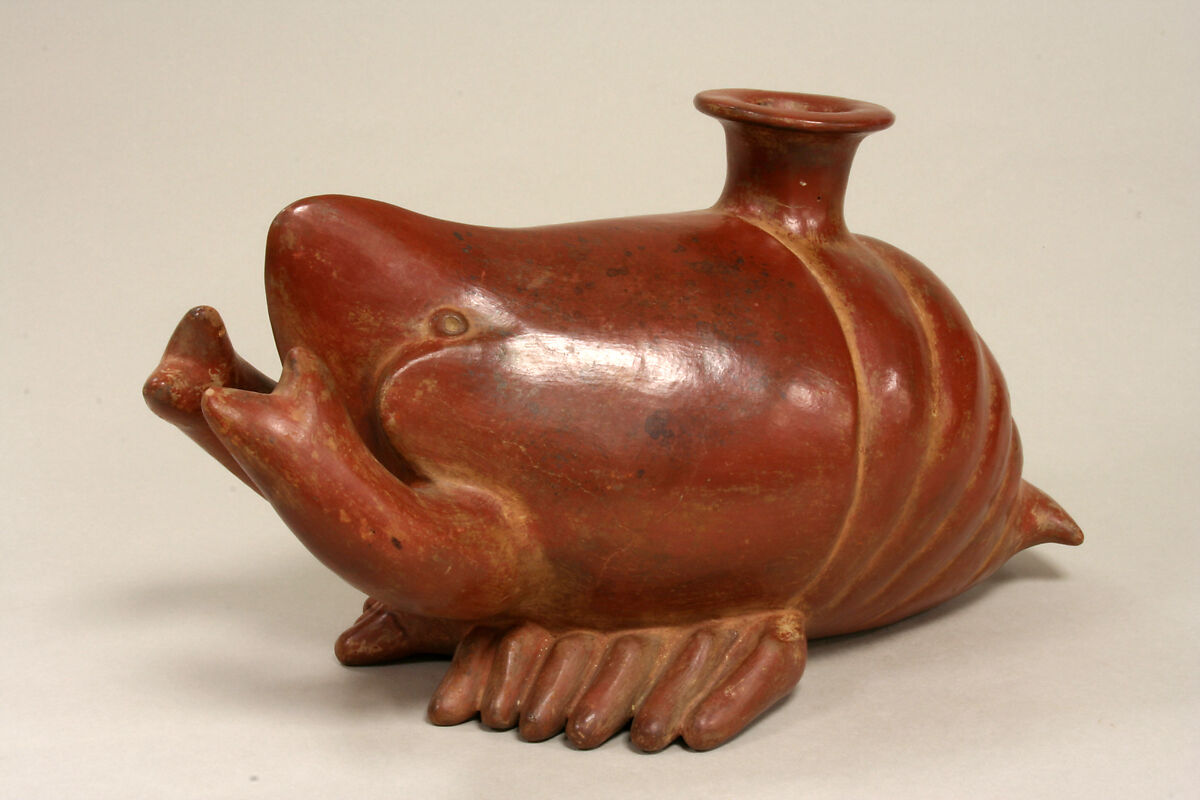 Crayfish Vessel, Ceramic, Colima