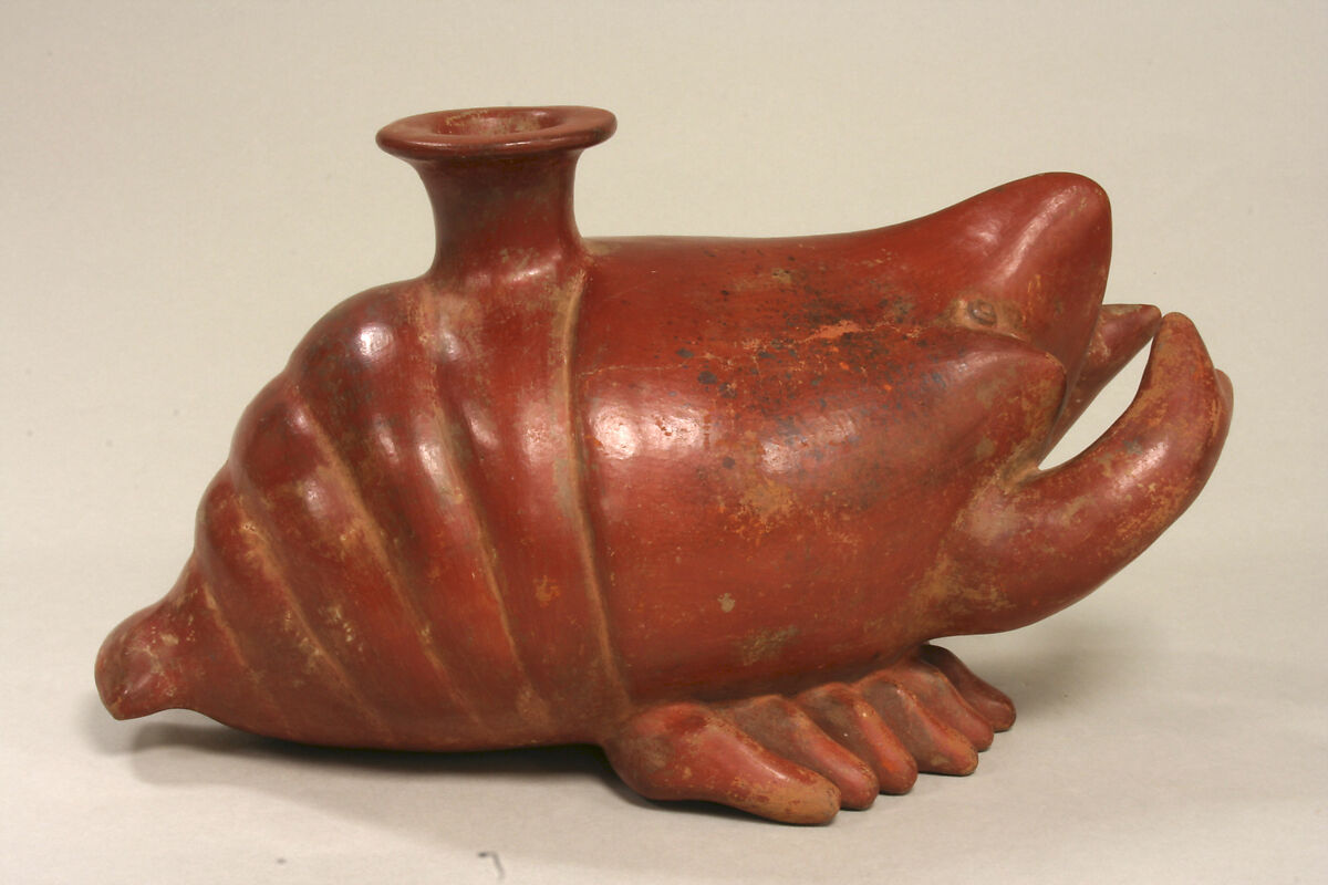 Crayfish Vessel, Ceramic, Colima