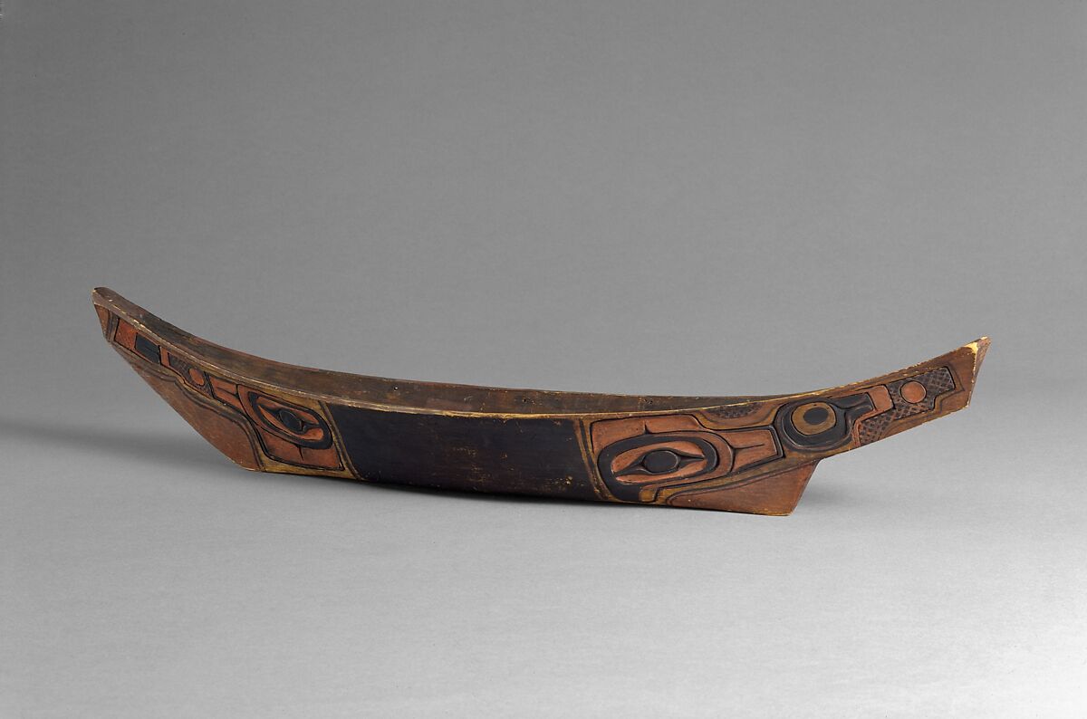 Canoe Model, Wood, pigment, Tlingit