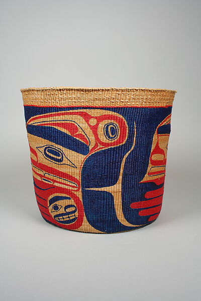 Basket, April Churchill (First Nation, Haida Gwaii, born 1951), Plant fiber, pigment, Haida