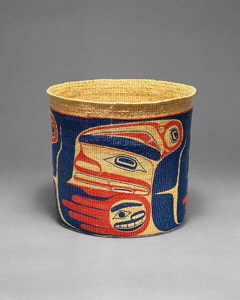 Basket, April Churchill (First Nation, Haida Gwaii, born 1951), Plant fiber, pigment, Haida 