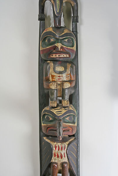 Totem Pole Model, Wood, pigment, Heiltsuk