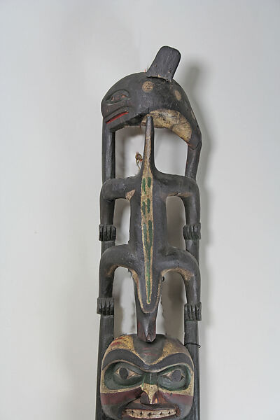 Totem Pole Model, Wood, pigment, Heiltsuk