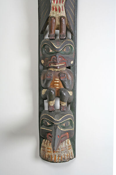 Totem Pole Model, Wood, pigment, Heiltsuk