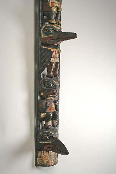 Totem Pole Model, Wood, pigment, Heiltsuk