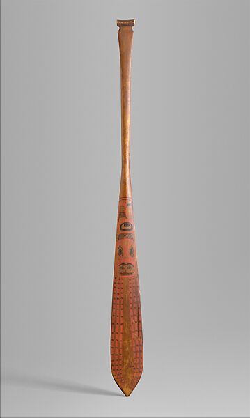 Steering Paddle, Wood, pigment, Haida or Tlingit