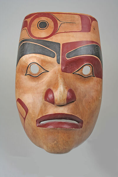 Portrait mask, Robert Davidson (Native American, Haida, Alaska, born 1946), Wood, pigment, Haida